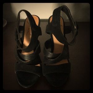 Beautiful leather suede heels